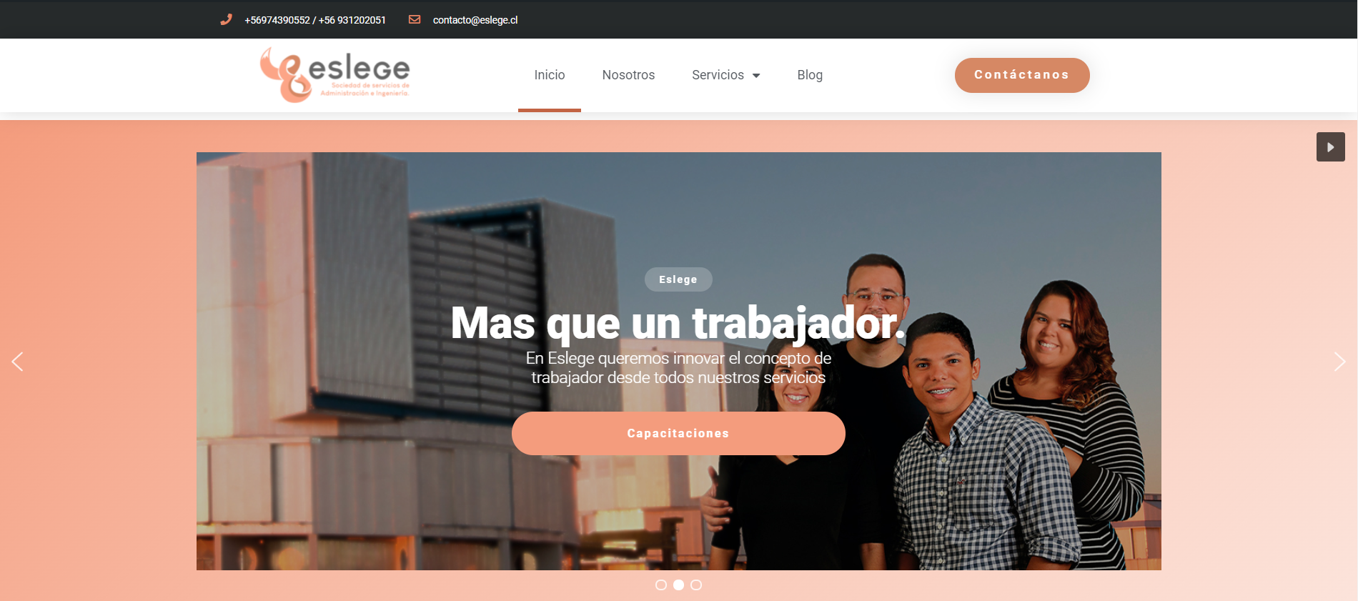 Sitio web Eslege